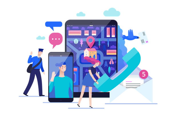 Location finding application using postman  Illustration