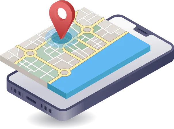 Location map application  Illustration