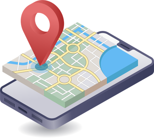 Location map application  Illustration