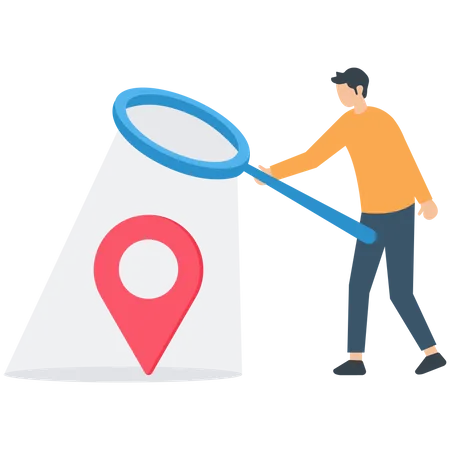 Location search for business address Illustration