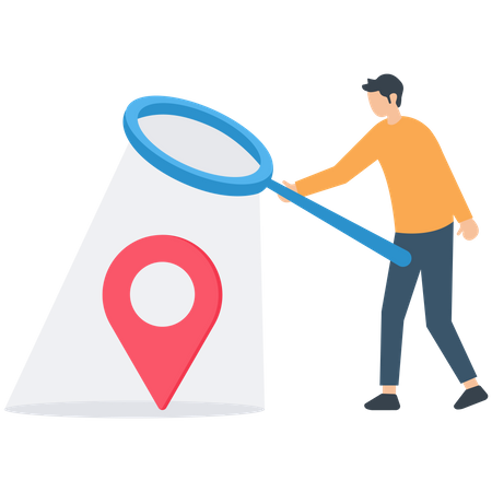 Location search for business address  Illustration