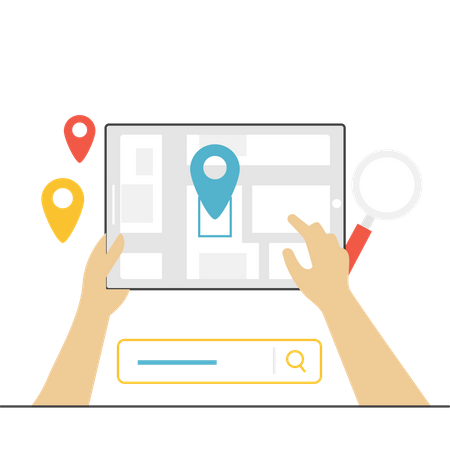 Location Search  Illustration