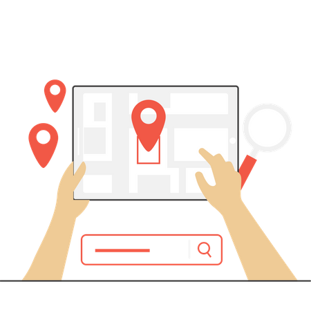 Location Search  Illustration