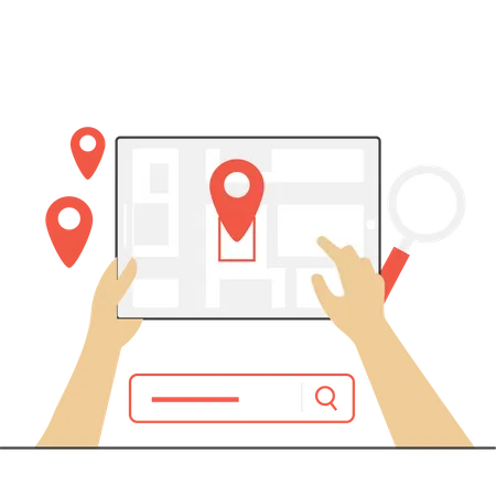 Location Search  Illustration