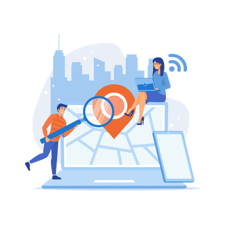 Location service  Illustration