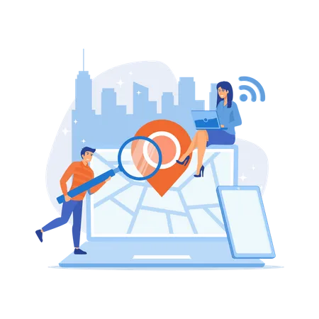 Location service  Illustration