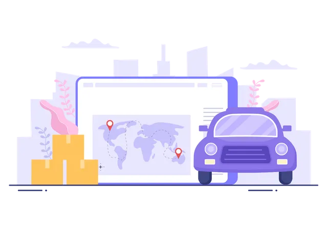 Location Service  Illustration