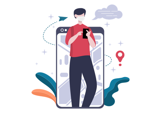 Location Tracking App  Illustration