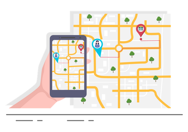 Location Tracking Service Illustration