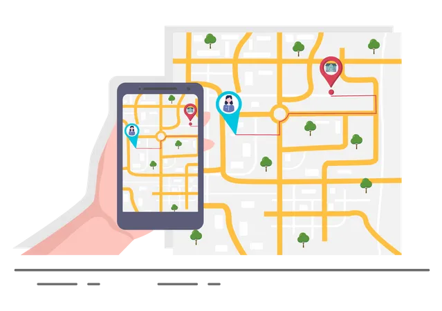 Location Tracking Service Illustration
