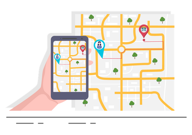 Location Tracking Service  Illustration