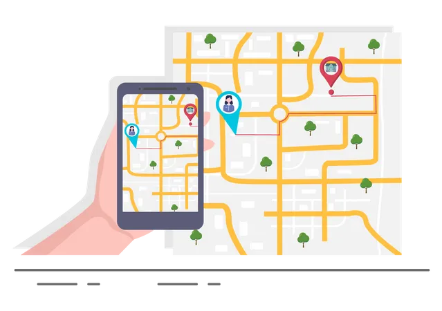 Location Tracking Service  Illustration