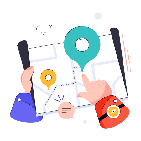 Location tracking service  Illustration