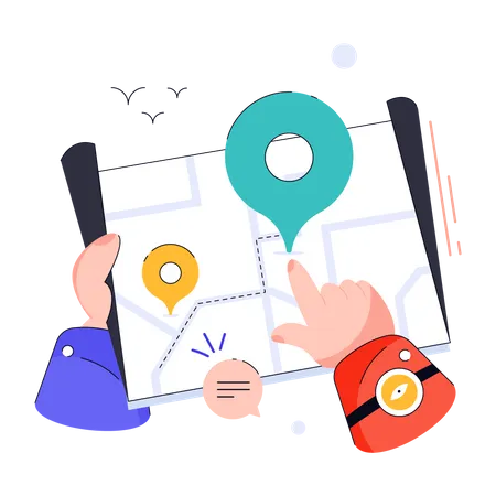 Location tracking service  Illustration