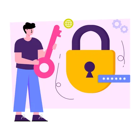 Lock Access  Illustration