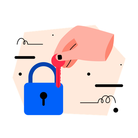 Lock and Key  Illustration