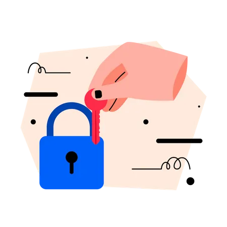 Lock and Key  Illustration