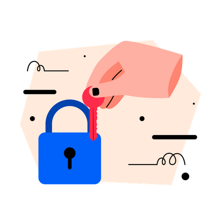 Lock and Key  Illustration