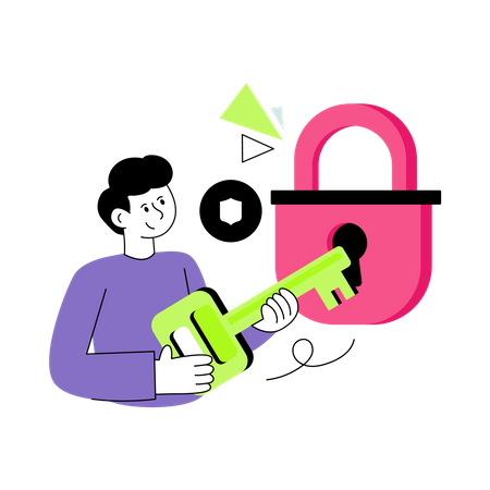 Lock and Key  Illustration