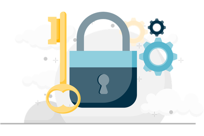 Lock and key  Illustration