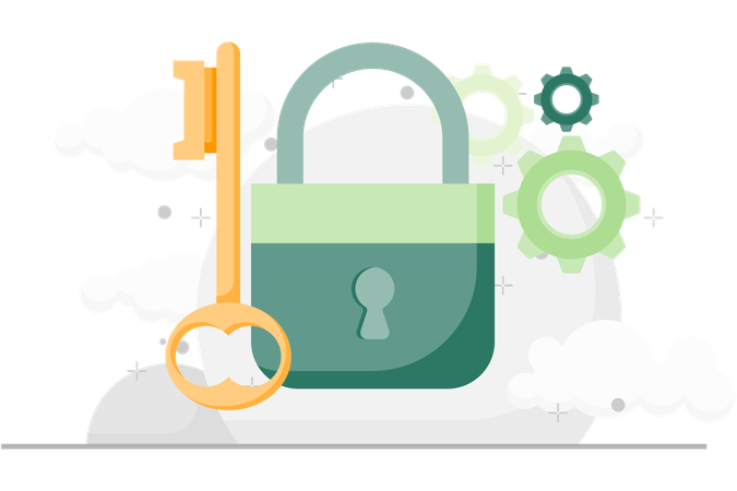 Lock And Key  Illustration
