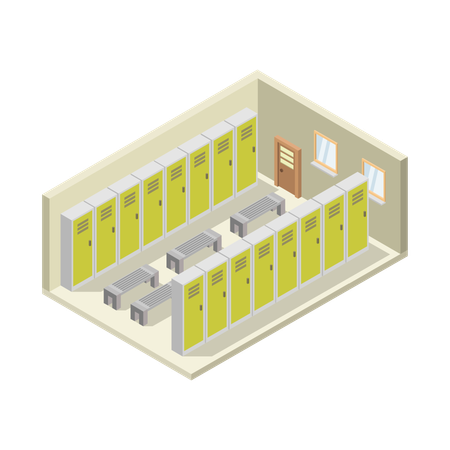 Locker Room  Illustration
