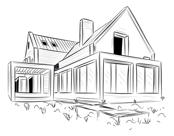 Lodge Cabin  Illustration