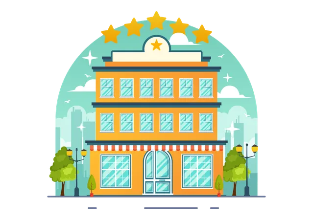 Hotel Reviews Vector Illustration With Rating Service User Satisfaction To Rated Customer Product Or Experience In Flat Cartoon Background Illustration