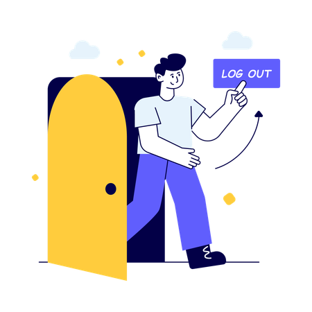 Log Out  Illustration