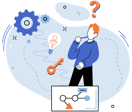 Logical thinking culmination careful consideration and weighing evidence  Illustration