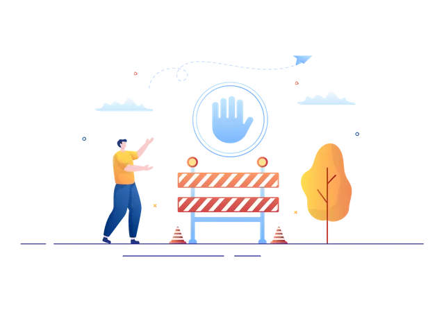 Login Access Denied  Illustration