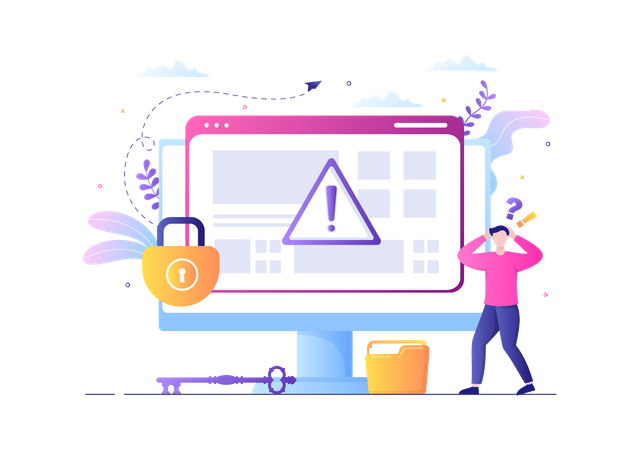 Login Access Error  Illustration