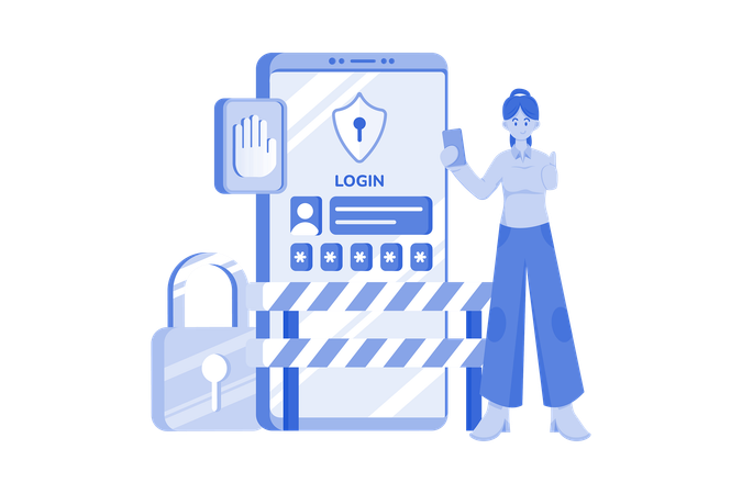 Login access protection  Illustration