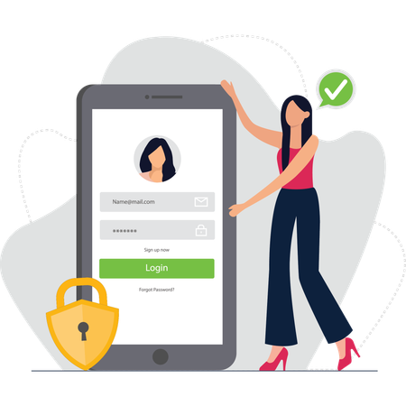 Login access protection  Illustration