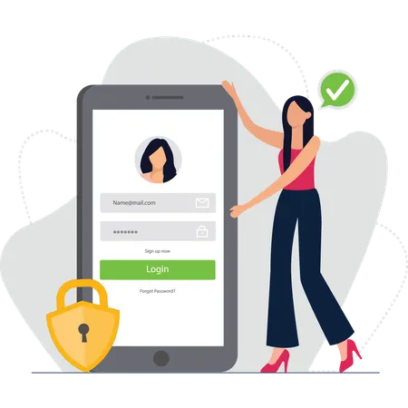 Login access protection  Illustration