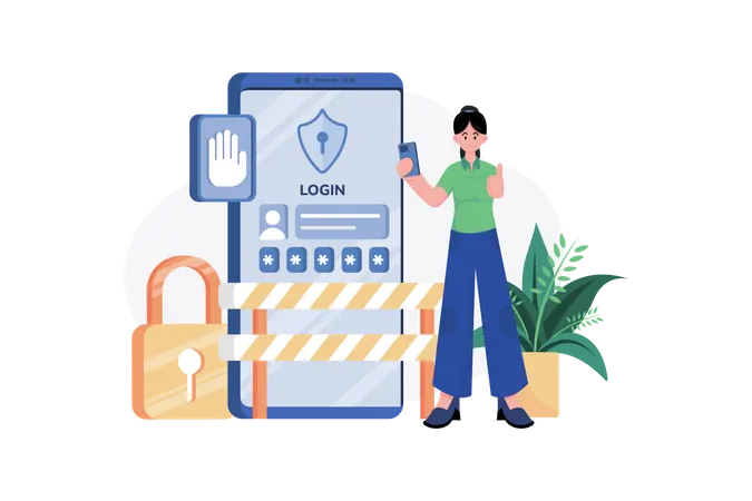 Login access protection Illustration