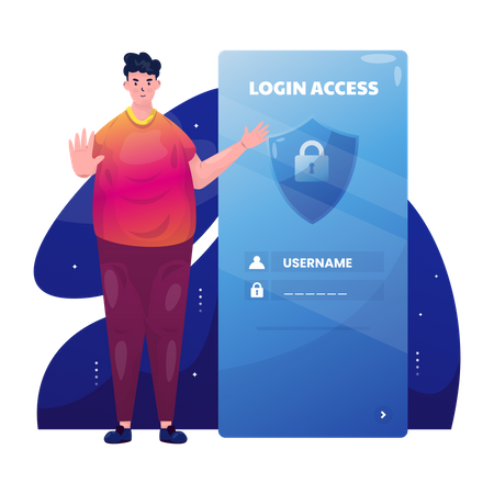 Login access protection  Illustration