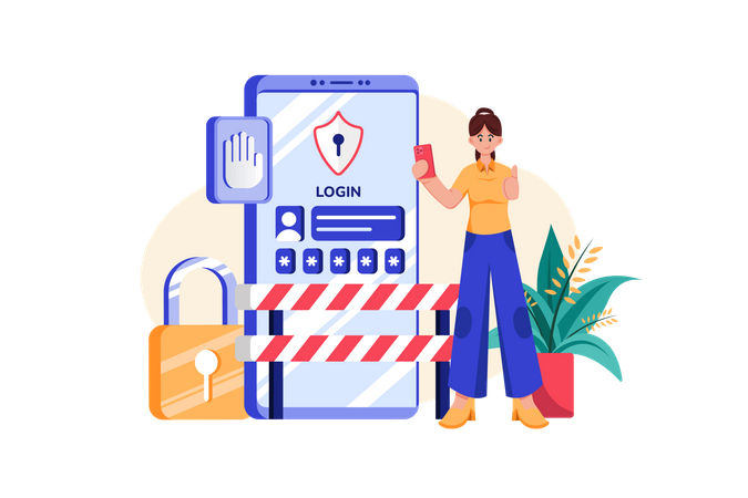 Login access protection  Illustration