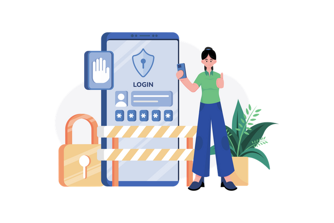 Login access protection  Illustration