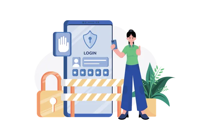 Login access protection  Illustration