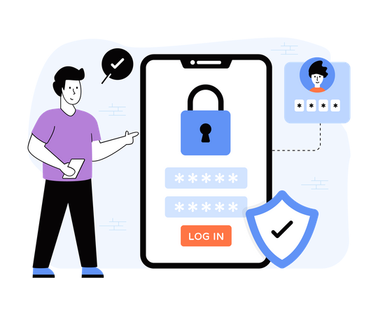 Login da conta  Ilustração