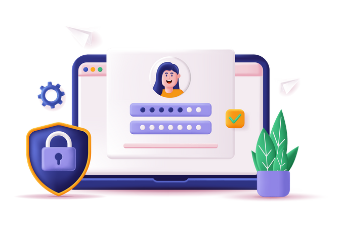 Login de usuário  Ilustração