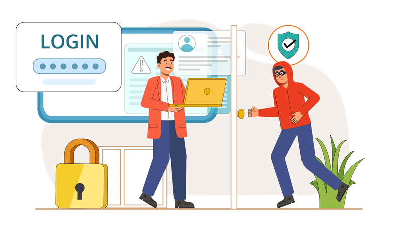 Login Password  Illustration