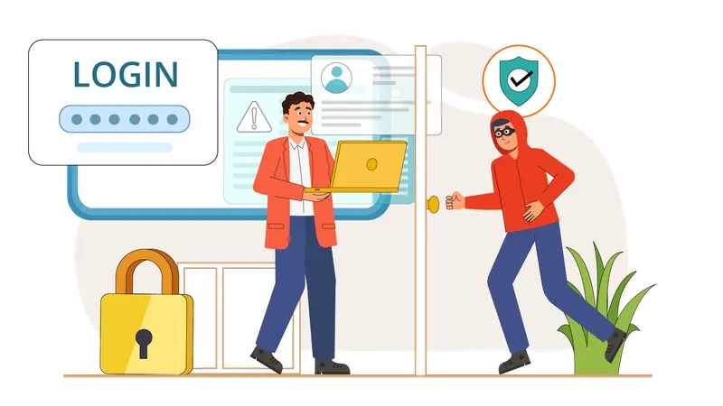 Login Password  Illustration