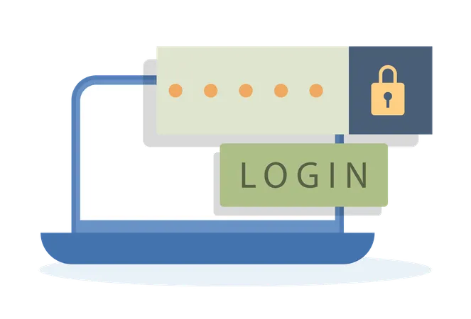 Login password security  일러스트레이션