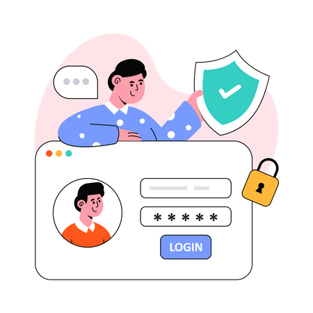 Login Security  Illustration