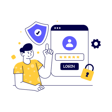 Login Security  Illustration