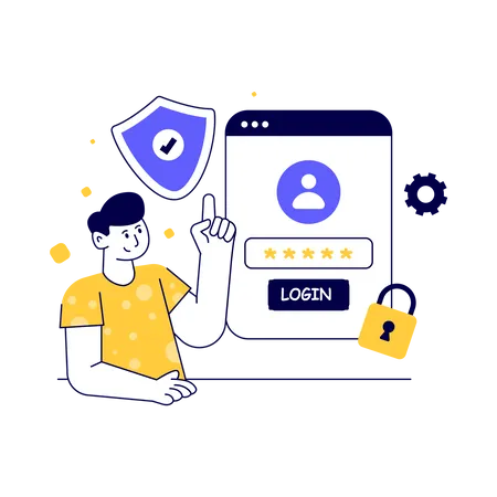 Login Security  Illustration