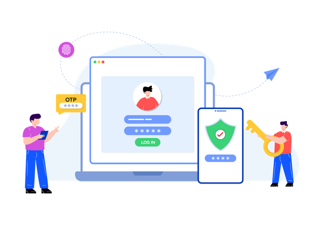 Login seguro  Ilustração