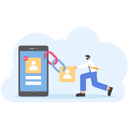 Login using an email account  Illustration